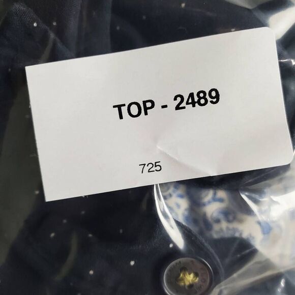 Denim & Flower Ricky Singh Men’s Navy Polka Dot Button Up Shirt Size M - Picture 6 of 6